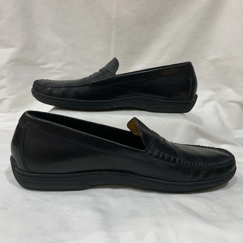 Cole Haan shoes Pinch Cup Penny Moc Slip-On Loafers Black Leather‎ C07637 SZ-12M
